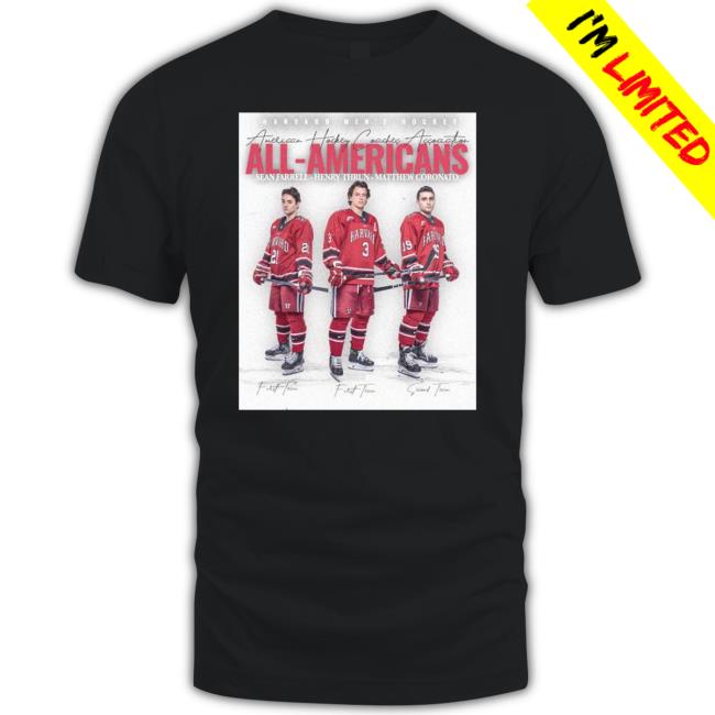 Harvard Men’s Hockey 2023 AHCA All-Americans Shirts Harvard Men’s Hockey 2023 AHCA All-Americans Shirts