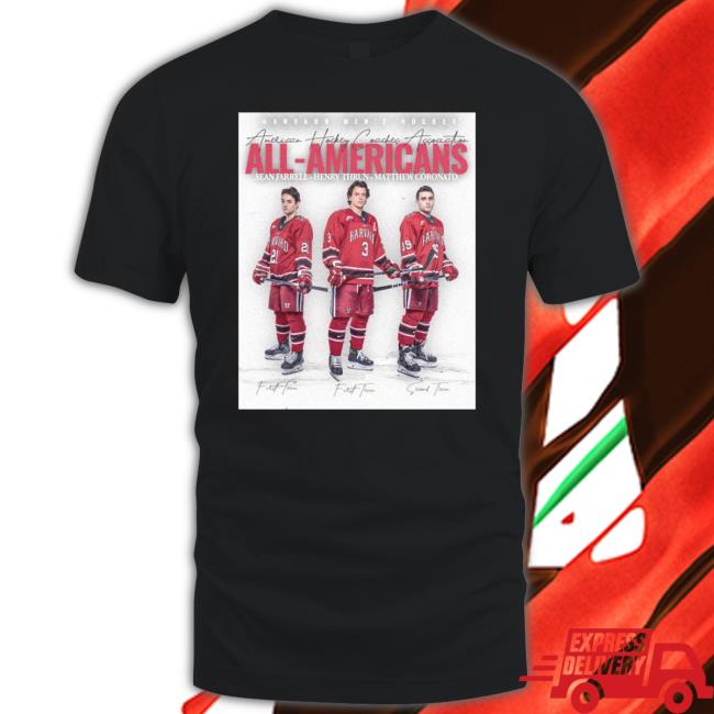 Harvard Men’s Hockey 2023 AHCA All-Americans Shirts Harvard Men’s Hockey 2023 AHCA All-Americans Shirts