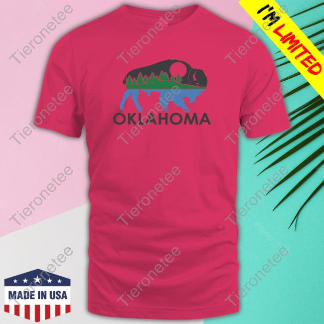 Oklahoma Bison Landscape T-Shirt Oklahoma Bison Landscape T-Shirt