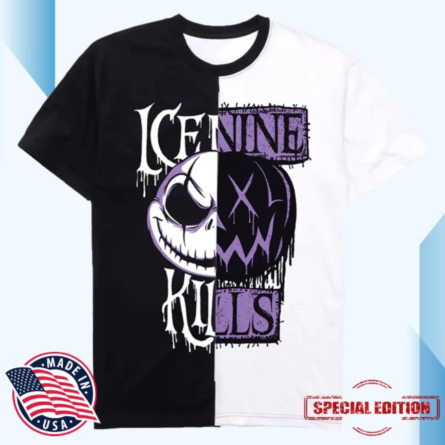 Official Ink Merch Store Ice Nine KillsJack Skillington Split Shirt New IceNineKills Official Ink Merch Store Ice Nine KillsJack Skillington Split Shirt New IceNineKills