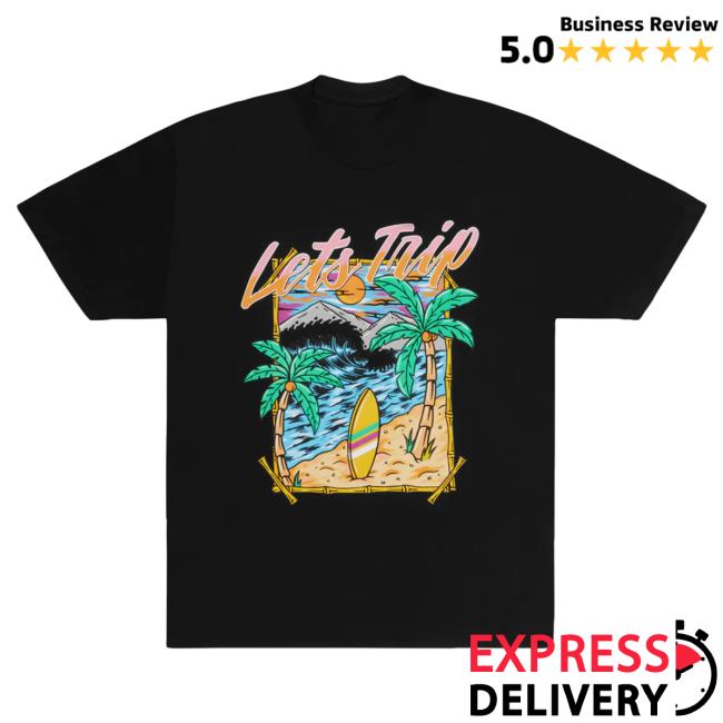 Official Sturniolo Triplets Merch Let's Trip Paradise Tee Black SturnioloTriplets Clothing Shop Sturnioloclothing