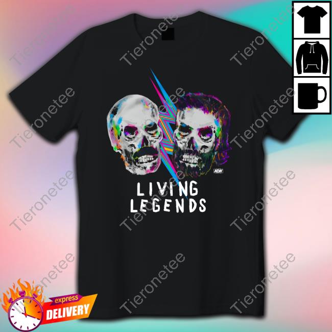 Official All Elite Wrestling Ftr Living Legends Skulls Tee