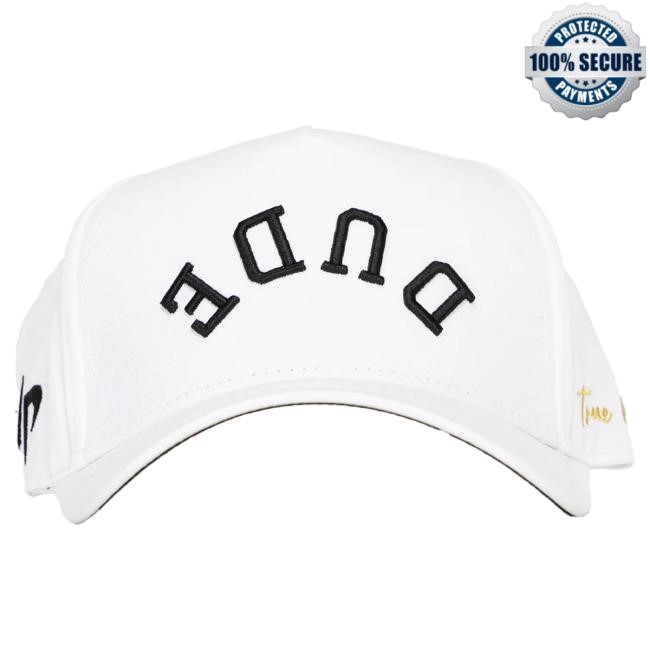 Official Dude Perfect White Black Snapback The DUDE Hat