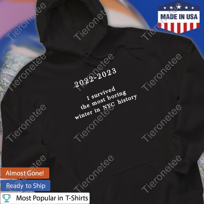 2022-2023 I Survived The Most Boring Winter In Nyc History Tee New York Metro Weather
