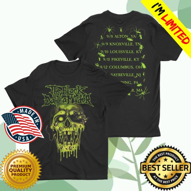 Official Night Shift Merch Indie Merch Store The Black Dahlia Murder - Slime Skull 2023 Tour Popover Shirt NightShiftMerch IndieMerchStore