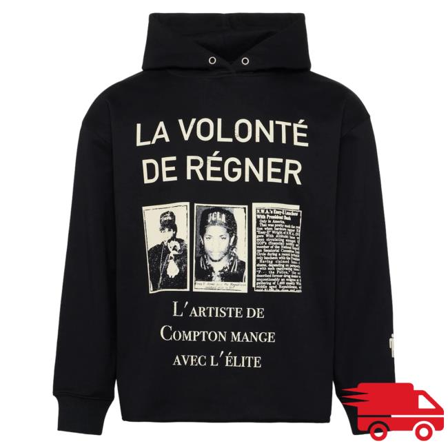 Official Fresh Society Homme + Femme "White House Article" Hood Black