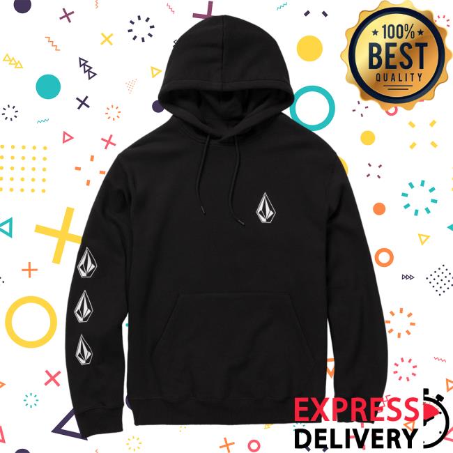 Volcom Stone Clothing Shop Store Iconic Stone Pullover Hoodie Black