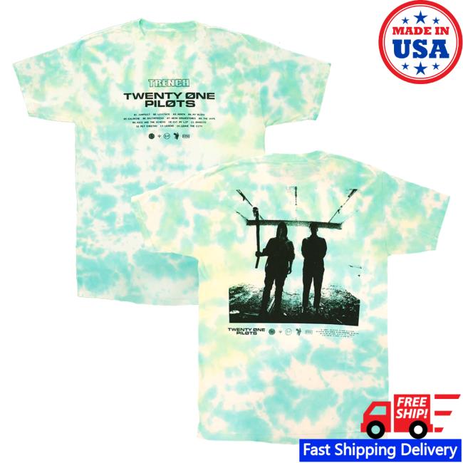 Official 21 Pilots Apparel Clothing Store Merch Tie-Dye Twenty One Pilots Trench Silhouette Tie Dye Tshirt TwentyOnePilots 21Pilots Shop