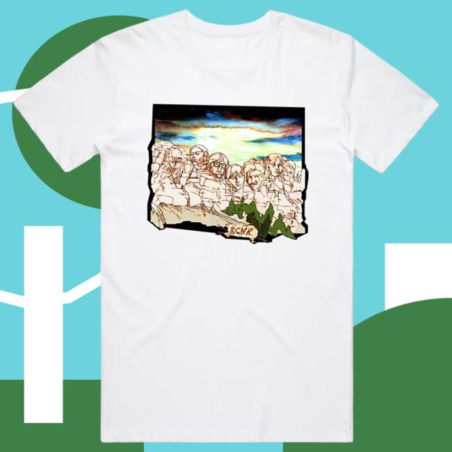 Black Country New Road Merch Mt Rushmore White Tee Shirt