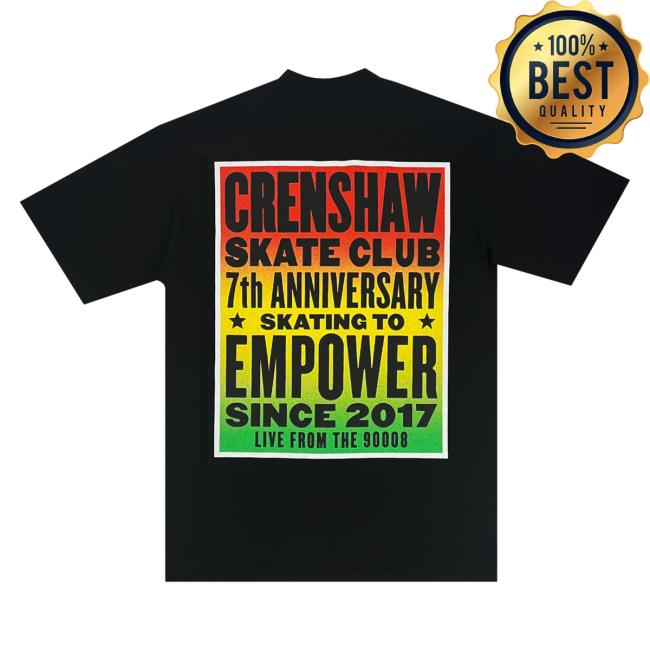 Official Crenshaw Skate Club 7Th Anniversary Attractive Shirt CrenshawSkateClub