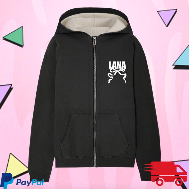 Lana Del Rey Black Zip-Up Logo Hot Hoodie