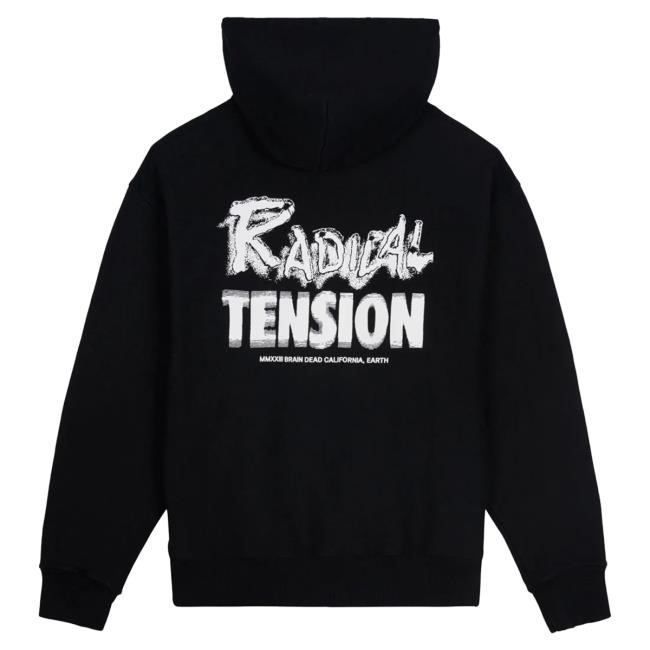 Official Brain Dead Merch Shop Brain Dead Radical Tension Hood - Black