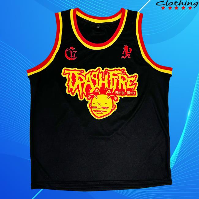 Official Chapter 17 Records Ouija Macc Merch Shop Ouija Macc Basketball Jersey - Trashfire Shirt 2023