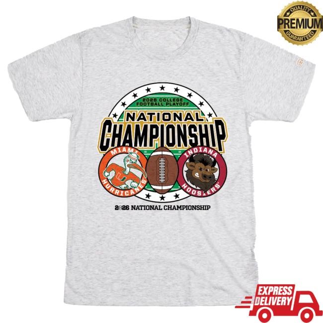 Indiana Vs Miami 2026 CFP National Championship Game Tee Homefield