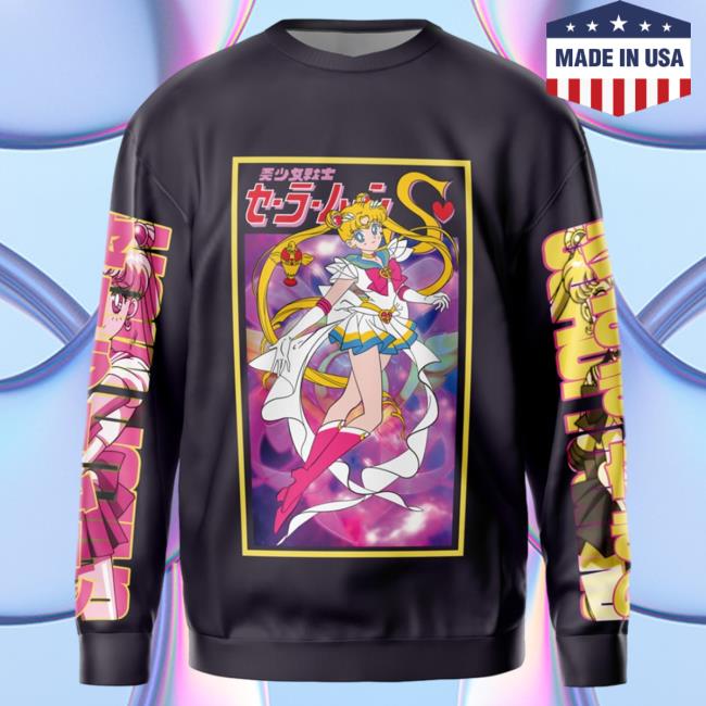 Official Anime Ape Clothing Usagi Tsukino Sailor Moon Streetwear AOP Sweater 3D All Over Print Animeape