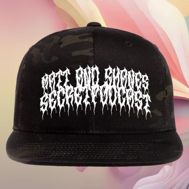 MSSP Metal Cap Camo Hat w White Letters | Matt and Shane's Secret Podcast