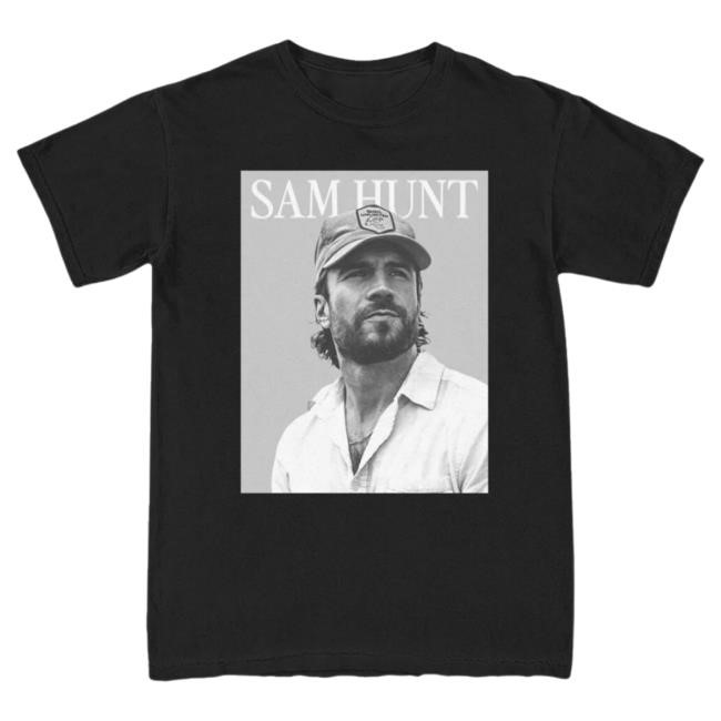 Official Sam Hunt Merch Outskirts 2024 Black Photo Hot Shirt SamHunt