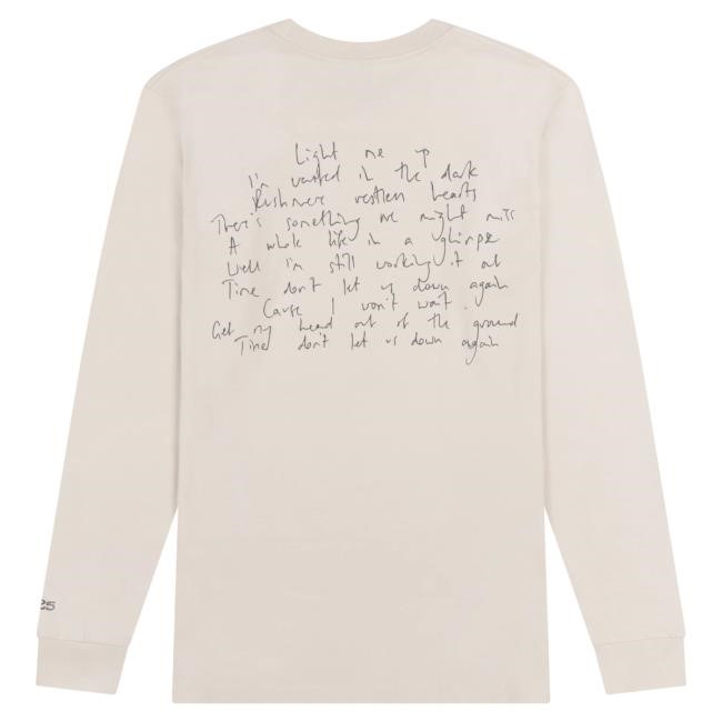 Official Mumford And Sons Merch Bone L/S Tee Lyric