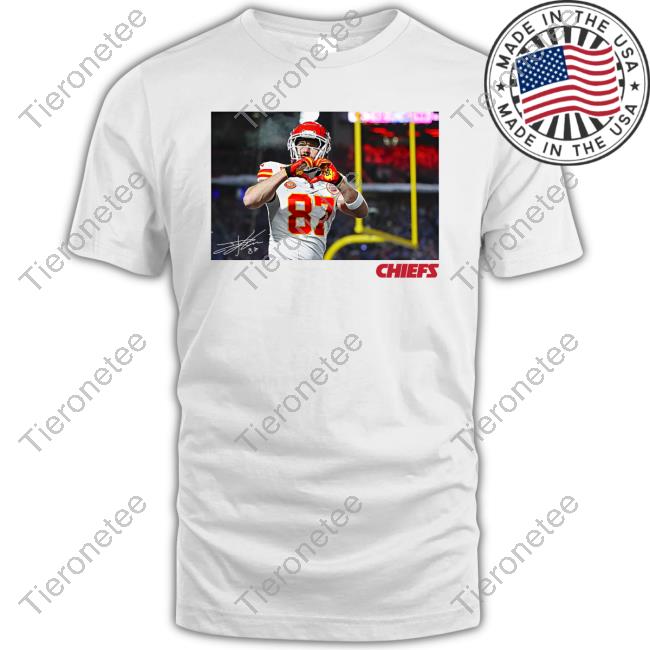 Official Unisex Kansas City Chiefs Travis Kelce White Player Graphic Hot Shirt