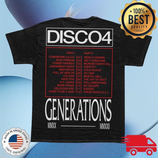 Health Official Merch Store Disco4 Generations Short Sleeve Tee Health Band