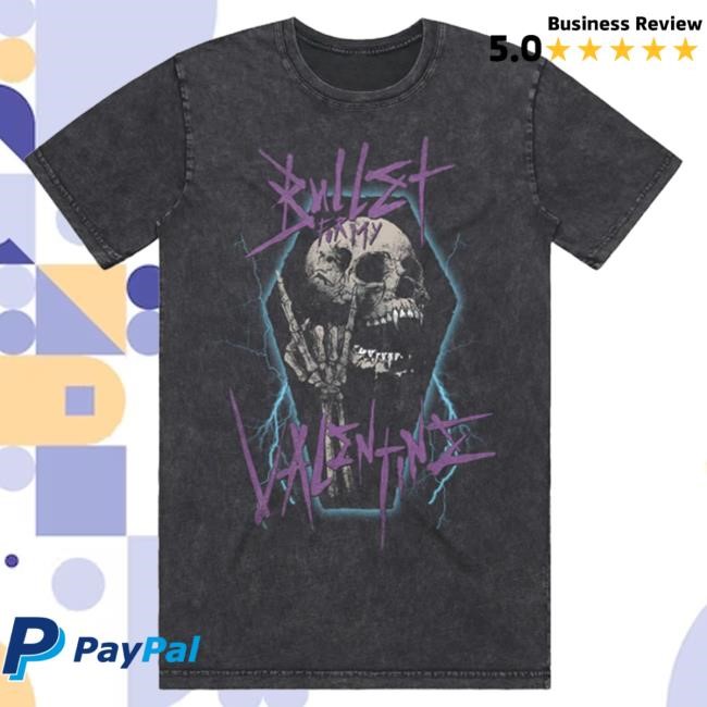 Official Bullet for My Valentine Merch Clothing BFMV Coffin Skull Black Tshirt