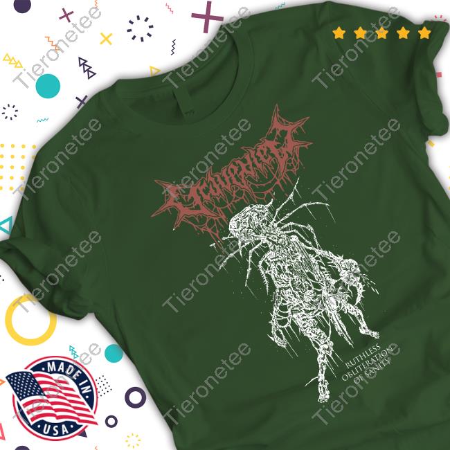 Official Night Shift Merch Graveview Ruthless Obliteration Of Sanity T Shirt