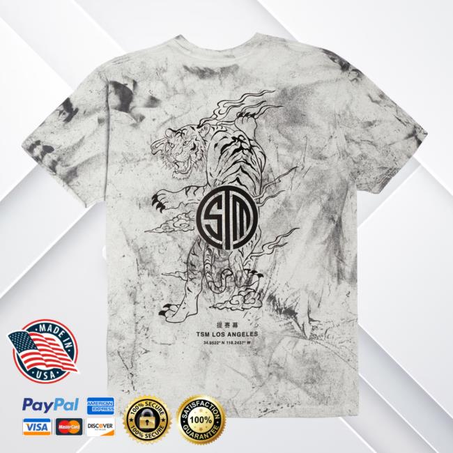 Official Team Solomid Store Shop Tsm Tiger Top Shirt Smoke Tie Dye TeamSoloMid Merch