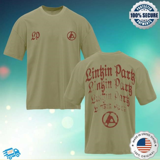 Official Linkin Park Merch Store Arch Repeat Light Olive New Shirt LinkinPark