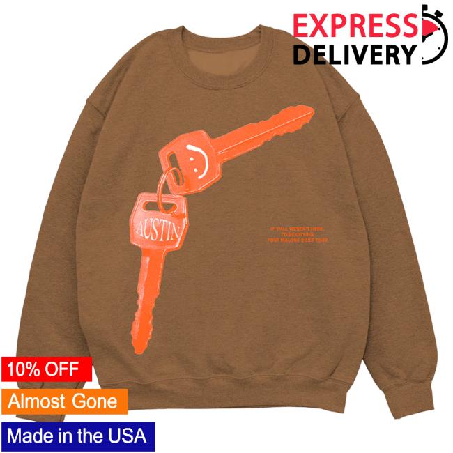 Official Post Malone Apparel Clothing Merch Store Post Malone Tan Austin Keys Crew neck Sweatshirt PostMalone Shop