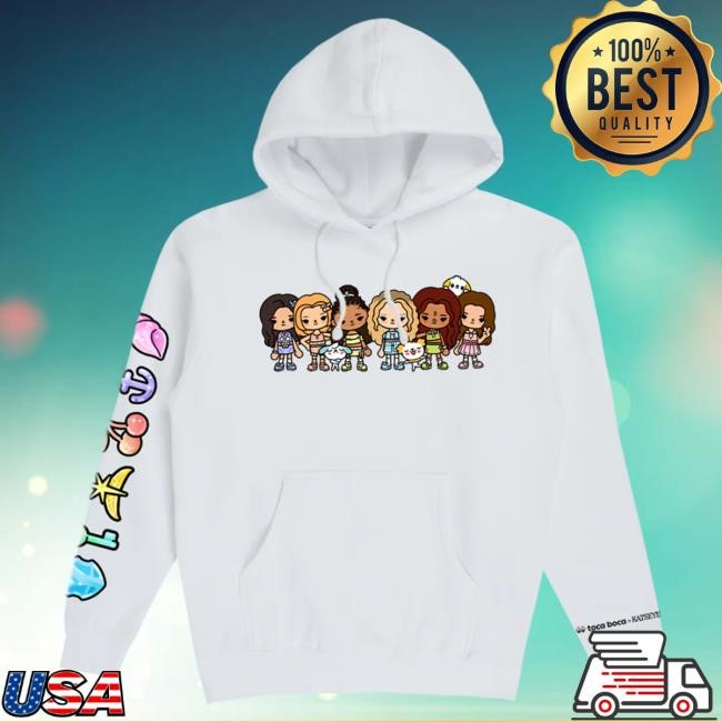 Aesthetic White Graphic Hoodie Toca Boca Katseye