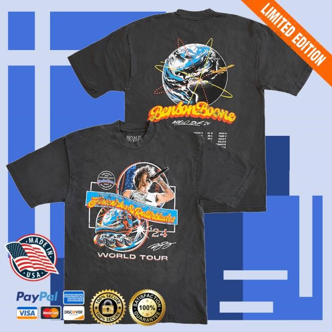 Benson Boone Official Merch Store Fireworks & Rollerblades Tour Top Shirt Benson Boone Clothing Shop Bensonboone
