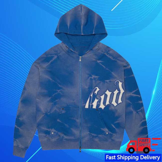 Official Godspeed Nyc Clothing Merch Og Logo Crewneck (Blue Tie-Dye)