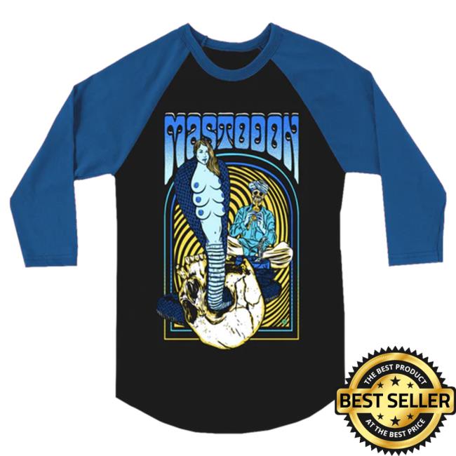 Official Mastodon Rocks Merch Store Mastodon Snake Charmer Raglan Long Sleeve Tee Mastodonrocks