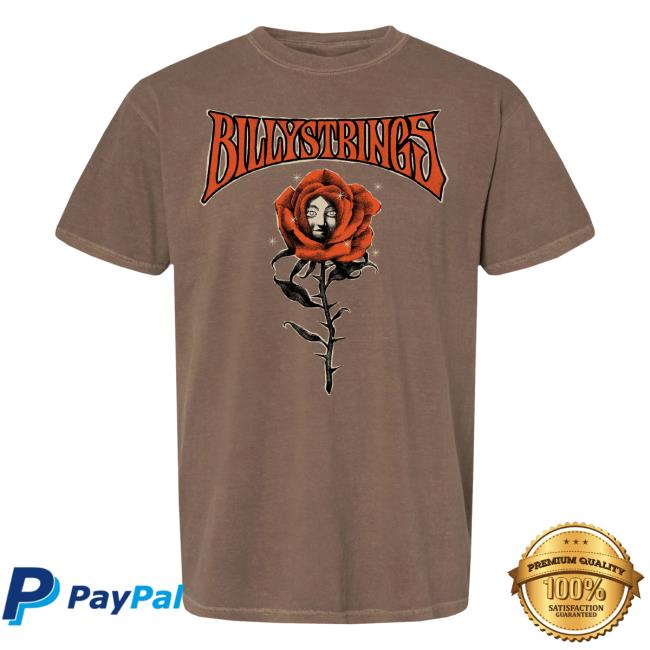 Official Billy Strings Merch Store Shop Rose Face T-Shirts (Max Löffler)
