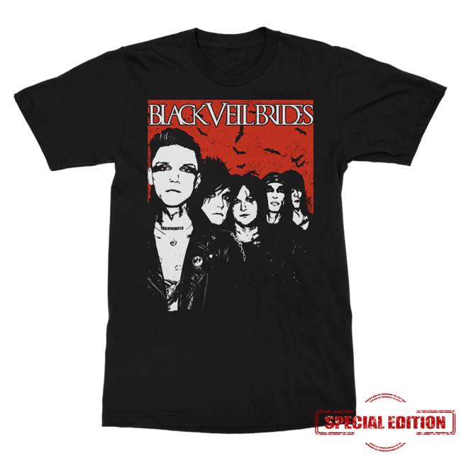 Official Black Veil Brides Merch Store Black Veil Brides Saints Of The Blood Attractive Shirt Black Veil Brides Clothing Shop
