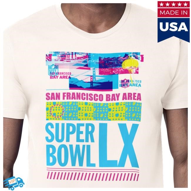 White Bay Area Bash T-Shirt Super Bowl LX NFL Football Tailgate