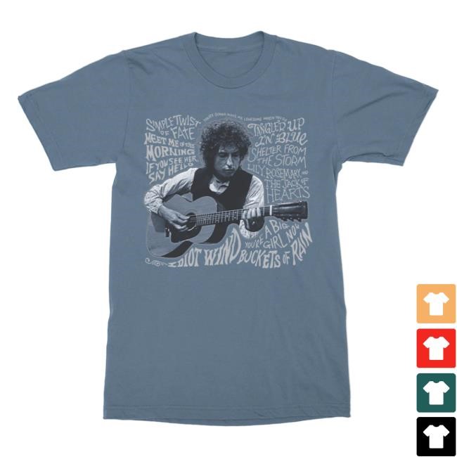 Bob Dylan Blood On The Tracks Song Titles T Shirt Bob Dylan Merch Store
