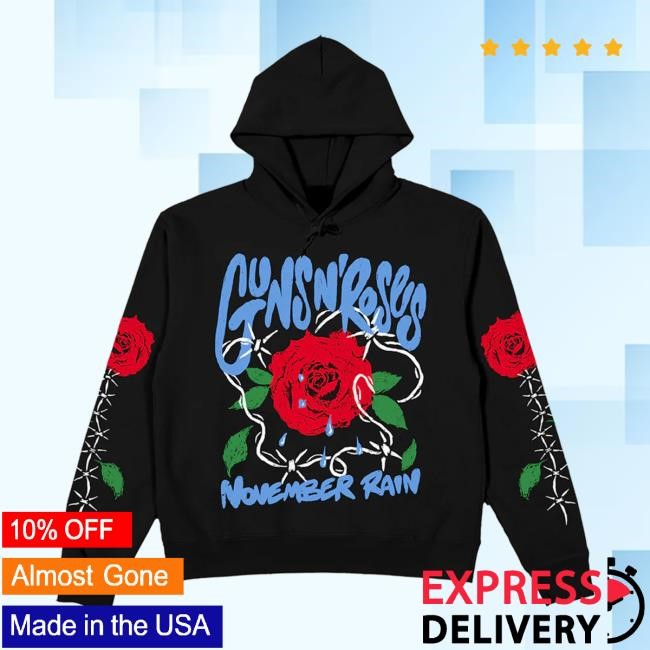 November Rain Black LS Hoodie - Guns N' Roses Official Store