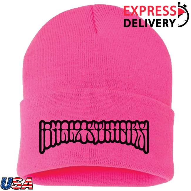 Official Billy Strings Merch Store Shop Billy Strings Pink Logotype Beanie (Julian Bast) Cap