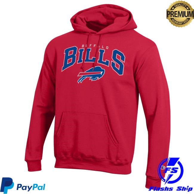 Fanatics Buffalo Bills Champion Powerblend Hoodie Buffalo Bills Champion Red Stadium Travel Hood