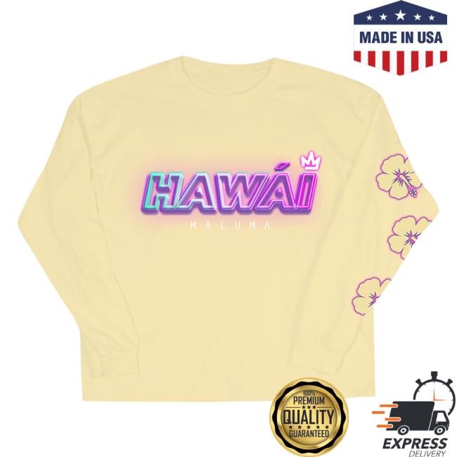 Official Maluma Clothing Store Shop Merch Hawái Yellow Sweater