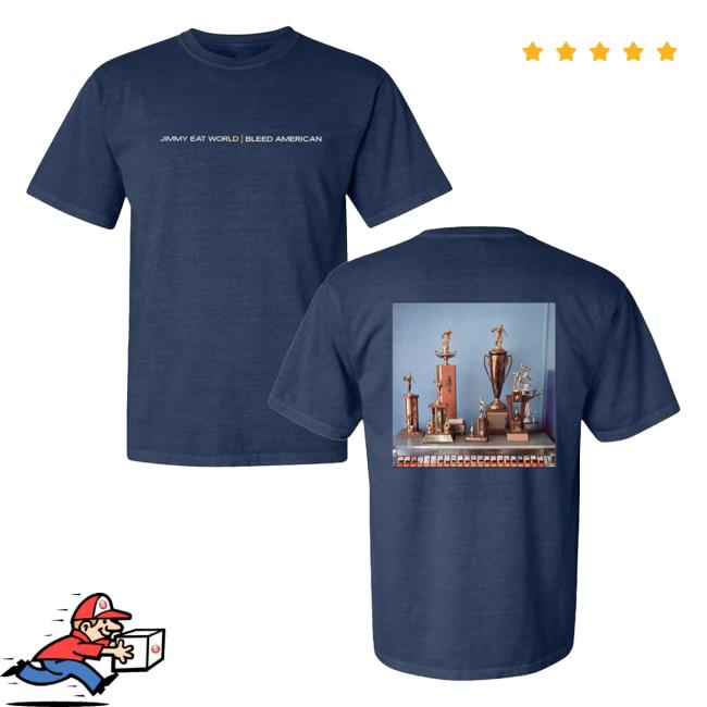 Official Jimmy Eat World Merch Vintage Bleed American Shirt New (Midnight Navy)