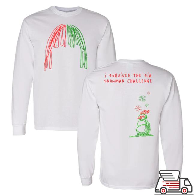 Official Sia Merch Store Shop Sia Snowman Long Sleeve Tshirt