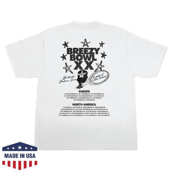 Chris Brown Breezy Bowl Xx Pregame New Tee Chris Brown Merch