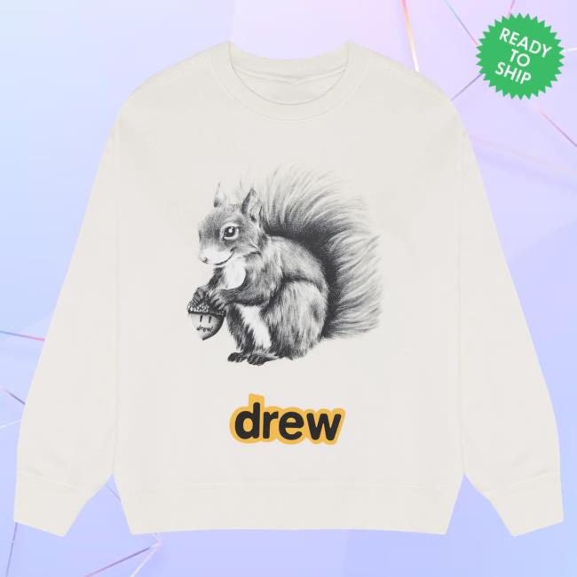 Official Drew House Merch Store Shop Real Sherman Crew neck Off White Drew House Apparel Clothing