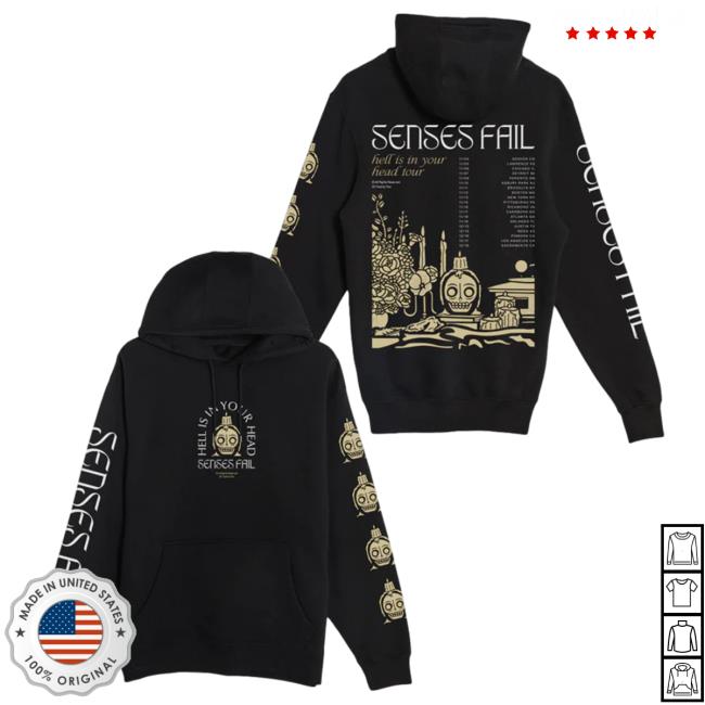 Official Senses Fail Mtd Merch Hiiyh Hell Is In Your Head Tour Long Sleeve