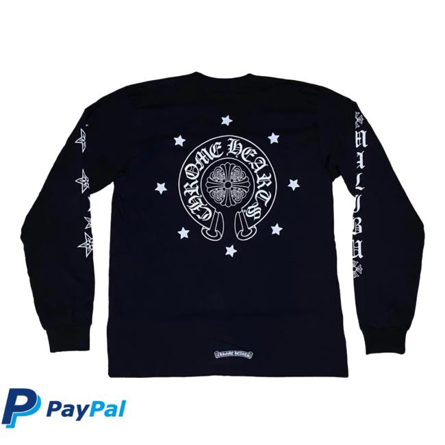 Official ChromeHearts Us Merch Chrome Hearts Malibu Exclusive Stars Crewneck Clothing Store Shop