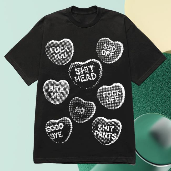 Official Misery Worldwide Bite Me Graphic Print Black Shirt 2023