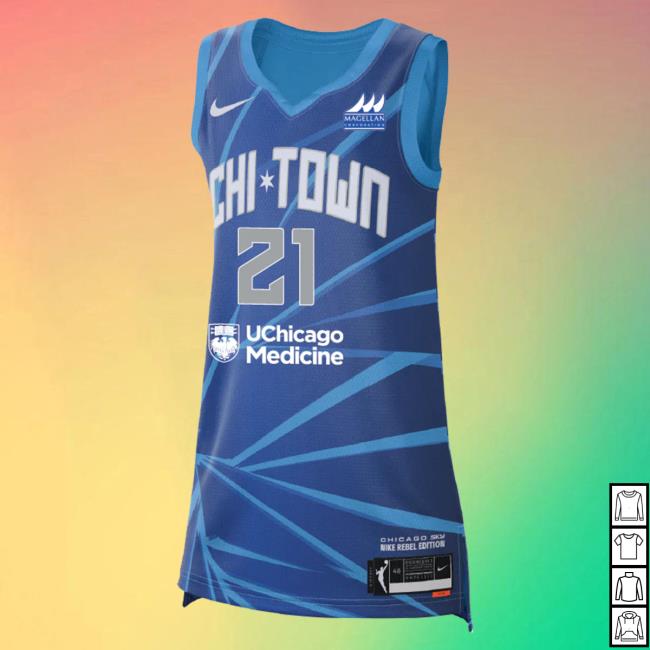 Official Chicago Sky Merch Store Brianna Turner Rebel Jersey Shirts Chicago Sky Apparel Shop ChicagoSky