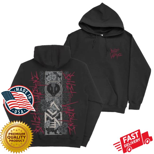 Bullet For My Valentine Bullet Floral Skull Black Sweatshirt